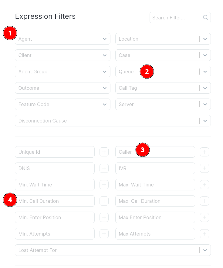 filter menu
