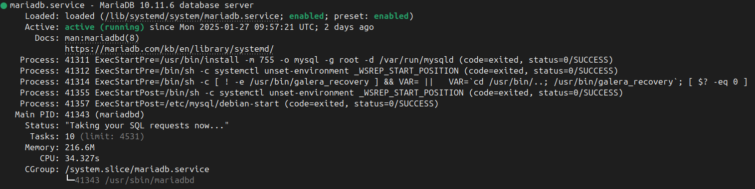 mariaDB
